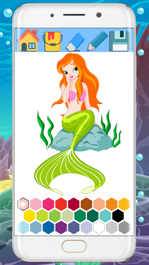 Princess Mermaid Coloring Book - Cut Mermaid 2018截图5