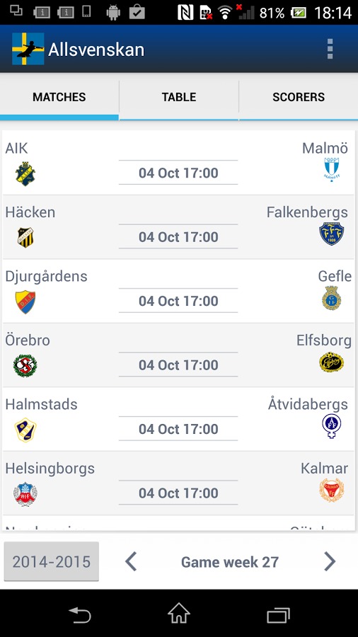 Allsvenskan Sverige Fotbolls截图1