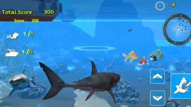 Shark simulator 3d: Blue whale human hunting Game截图2