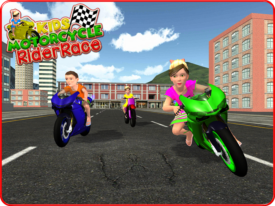 Kids MotorBike Rider Race 3D截图4