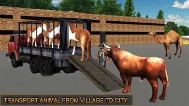 Farm Animal Transporter Truck Game: Offroad Drive截图1