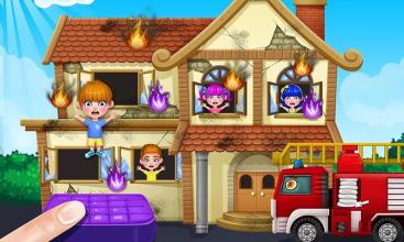 Super Kids Fireman Rescue Game截图2