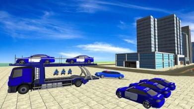 US Police Limousine Car: ATV Quad Transporter Game截图2