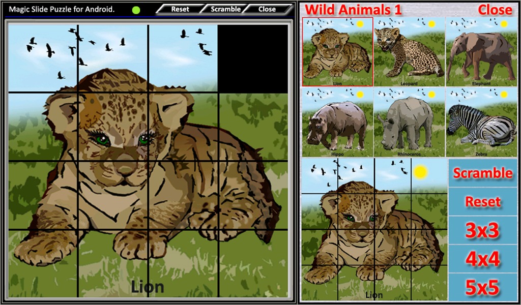 Magic Slide Puzzle W.Animals 1截图2