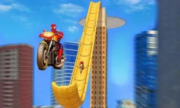 Spiderman Mega Ramp Bike Stunt Jet Bike Stunt截图1