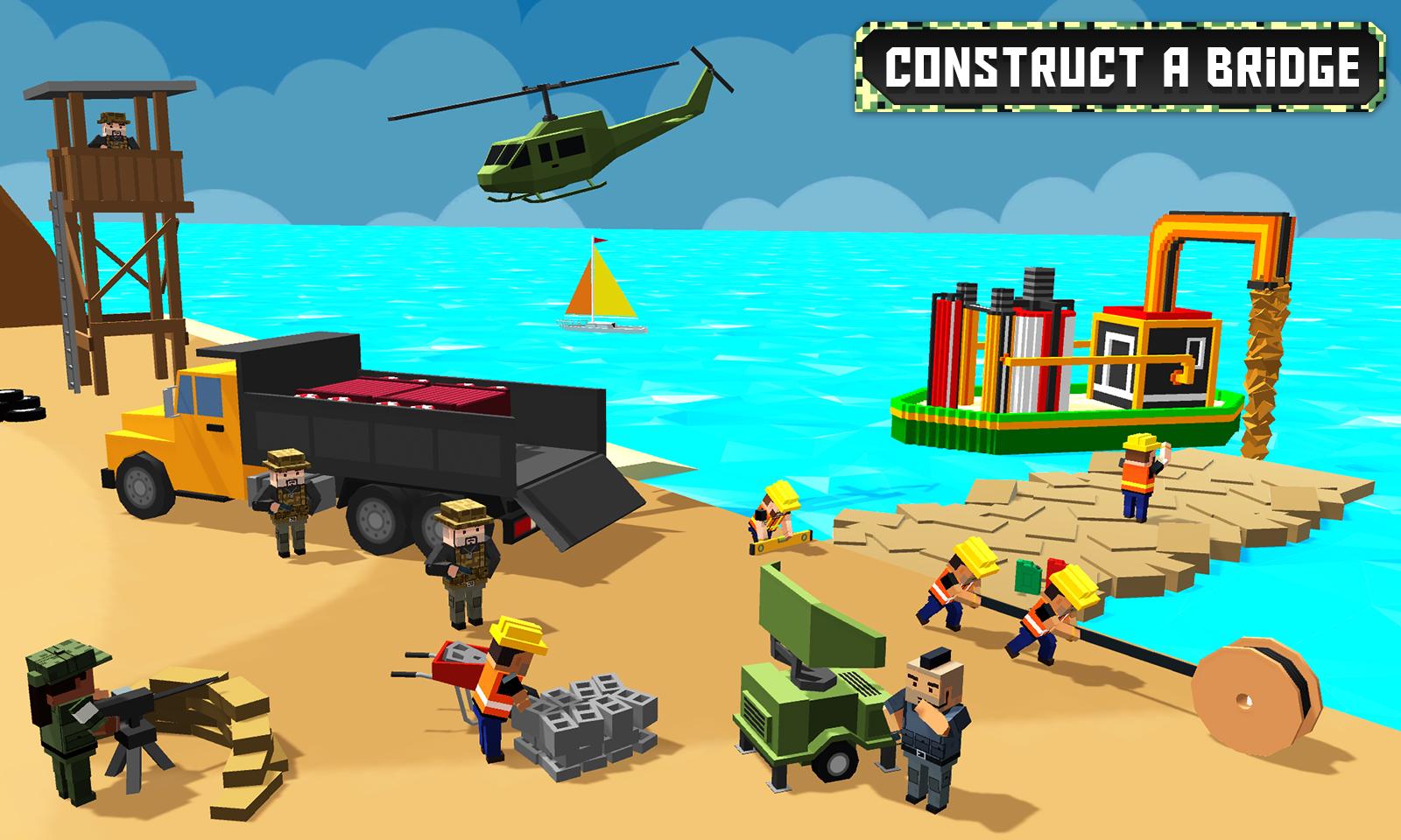 US Army Bridge Building Simulator Games截图1