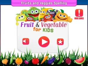 Fruits & vegetables name - kids language game截图5