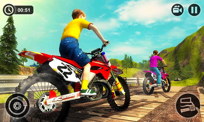 Kids Downhill Mountain Motorbike Riding截图5