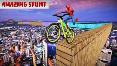 Superhero Impossible BMX Stunt Racer Freestyle 3D截图2