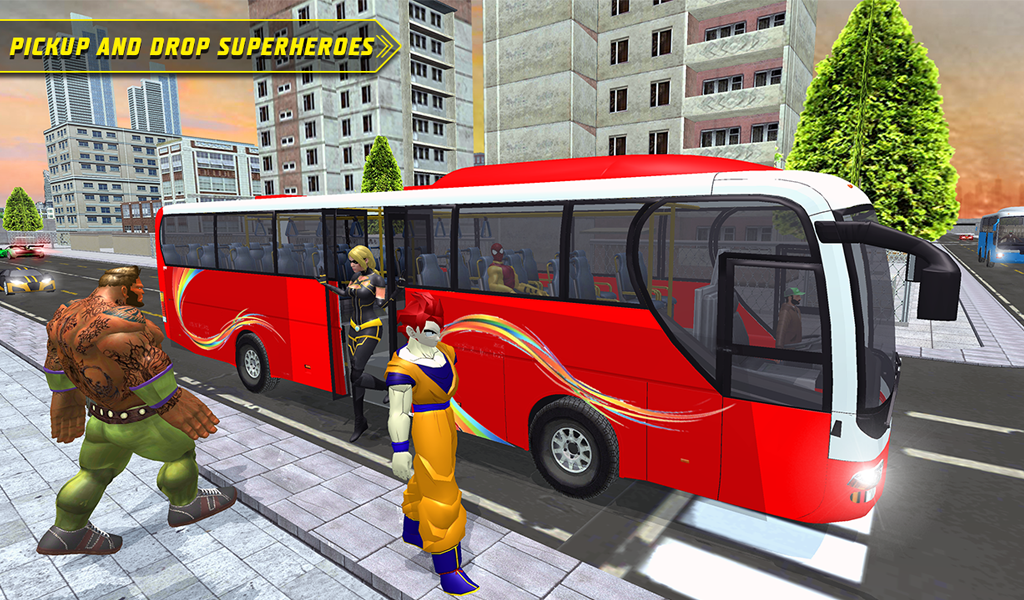 City Bus Driving: Superheroes Transport Simulator截图4