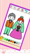 Little Bride and Groom Coloring Book截图3