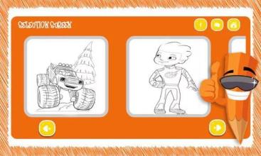 Coloring Book Blaze with Monster Machine截图2