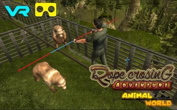 VR Animal World Rope Crossing截图5