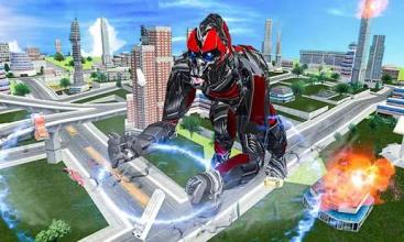 Futuristic Robot Transforming Gorilla Attack City截图3