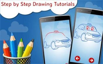 How to Draw Cartoon Cars Step by Step Drawing App截图3