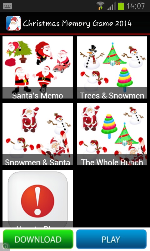 Christmas Memory Game 2014截图1