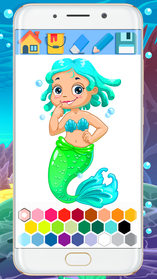 Princess Mermaid Coloring Book - Cut Mermaid 2018截图1