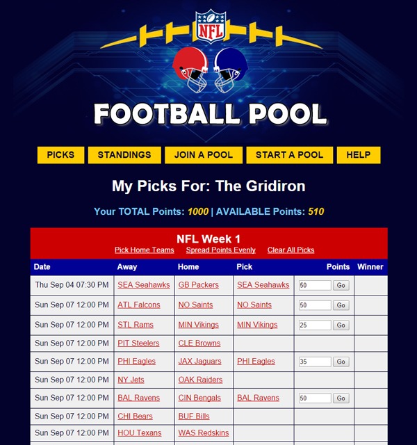 NFL Pool Office Football Pool截图1