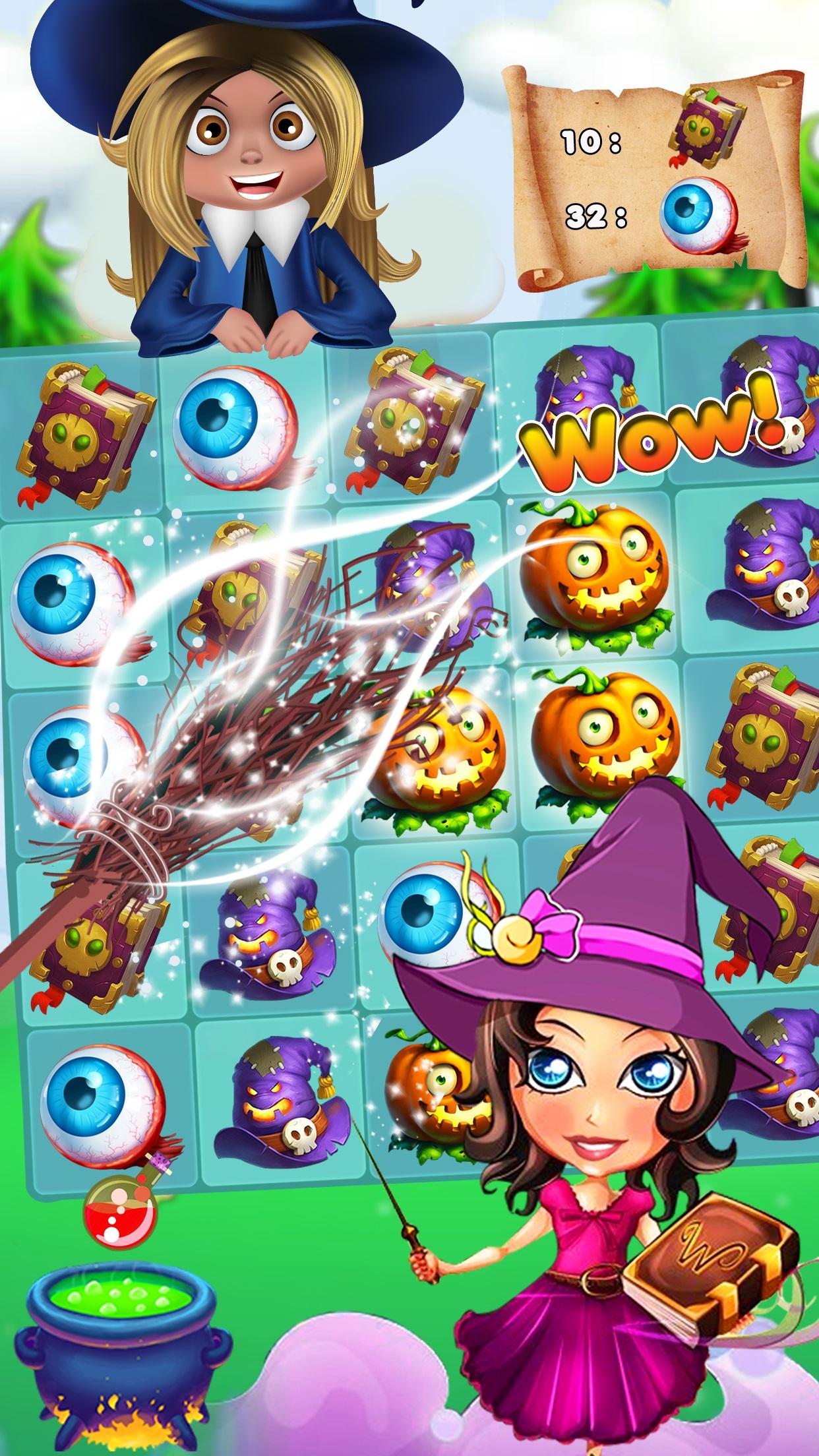 Halloween Witch - Fruit Puzzle截图1