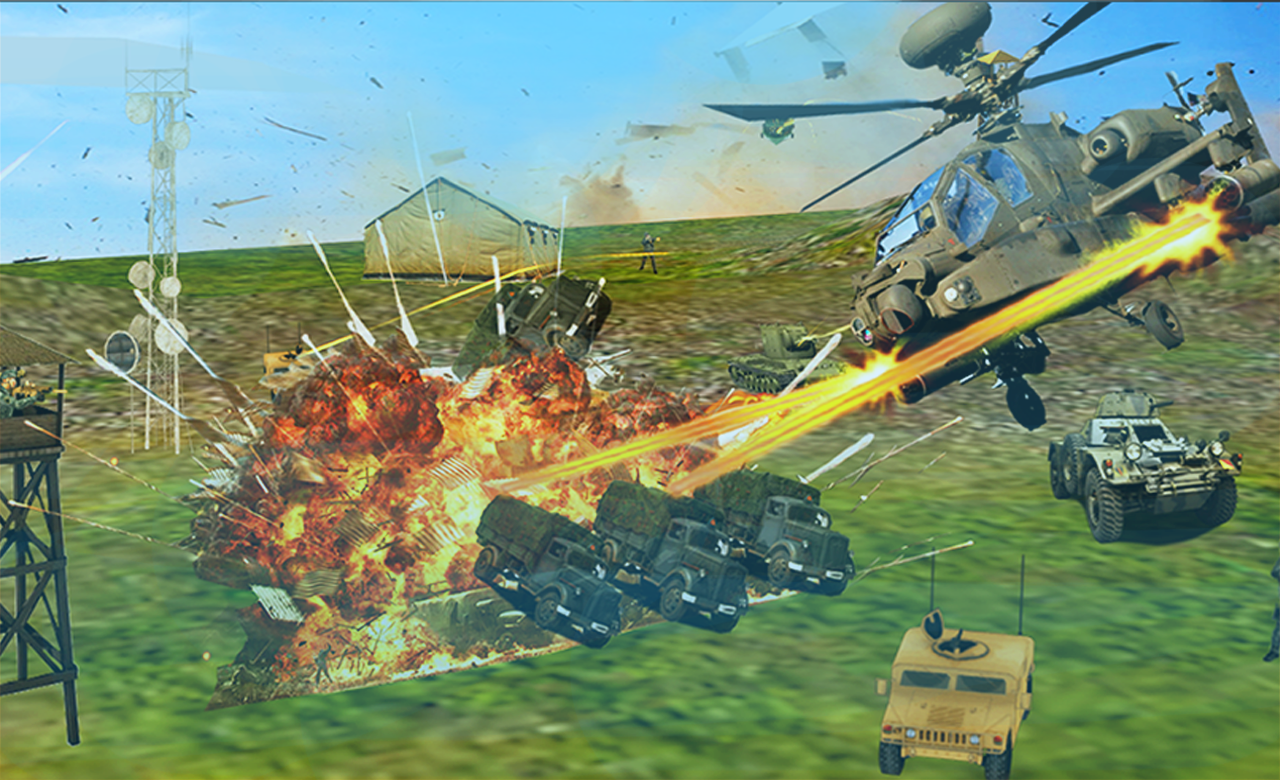 Helicopter Strike Reverse Shooting Battle截图2