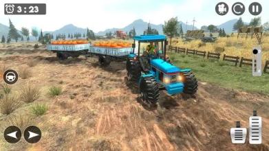 Offroad Muddy Farming Tractor Trolley Driving截图2