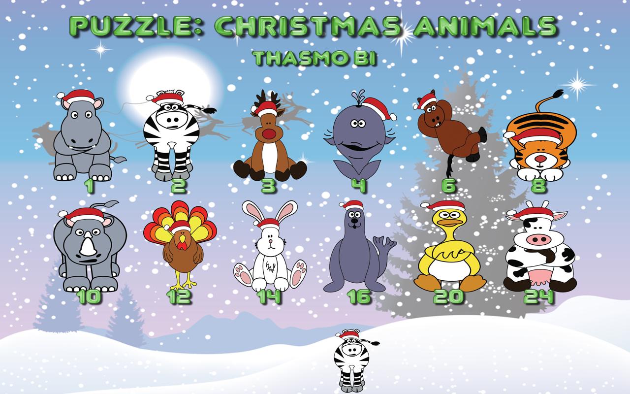 Puzzle: Christmas animals HD截图1