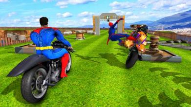 Superhero Color Bike Line Rider Highway Stunts截图1