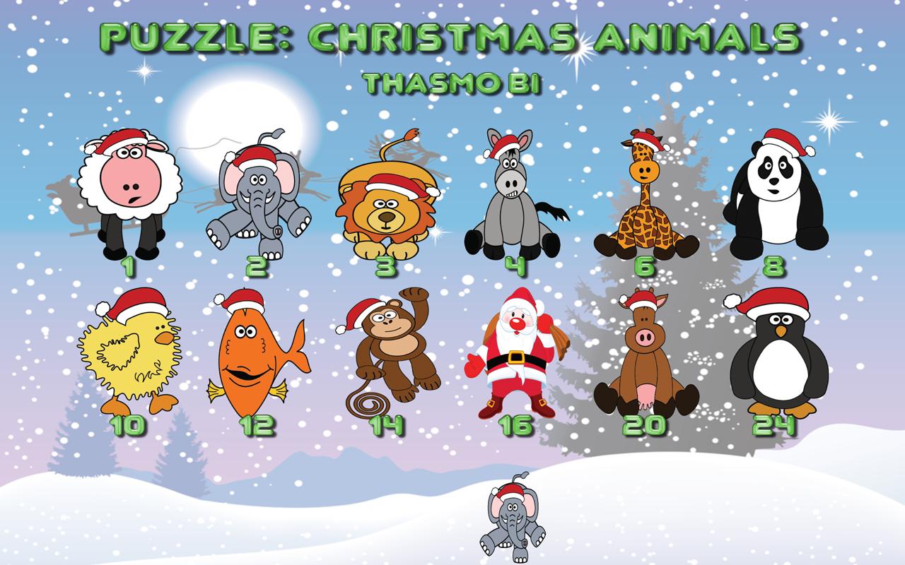 Puzzle: Christmas animals HD截图2