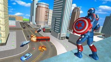 Flying Superhero Captain Robot Crime City Battle截图3