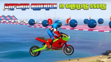 Superheroes Tricky Motorbike Stunt截图2