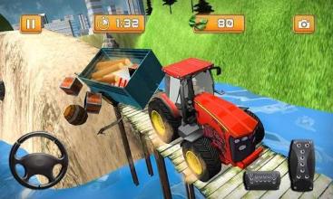 US Farm Tractor Driver Real Off-Road Uphill Drive截图4