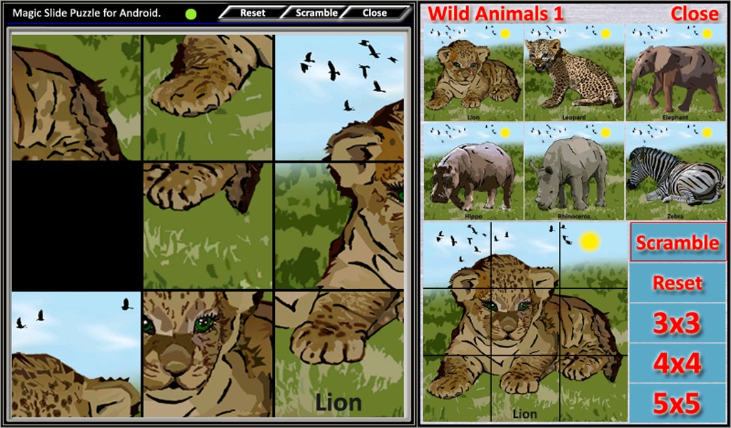 Magic Slide Puzzle W.Animals 1截图1