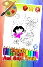 Coloring Book For Dora And Bots截图2