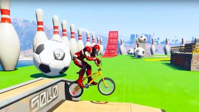 Superheroes Bmx Stunt Cycle Games: Bicycle Games截图2