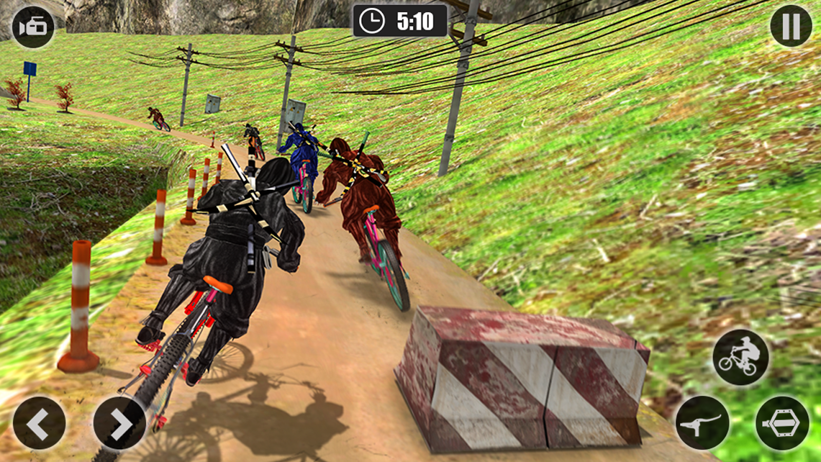 Superhero Ninja BMX Bicycle racing hill climb截图5