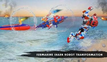 US Army Robot Shark Submarine Transform Robot Game截图4