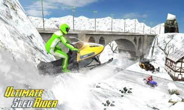 雪橇赛车山滑 - 冬季运动截图1