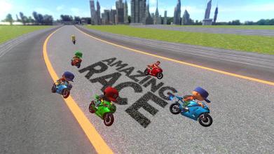 Superhero Tricky Bike Stunt Racing Games Kids Game截图5