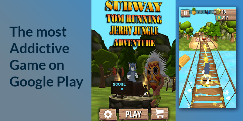 Subway Tom Running Jerry Jungle Adventure 2018截图2