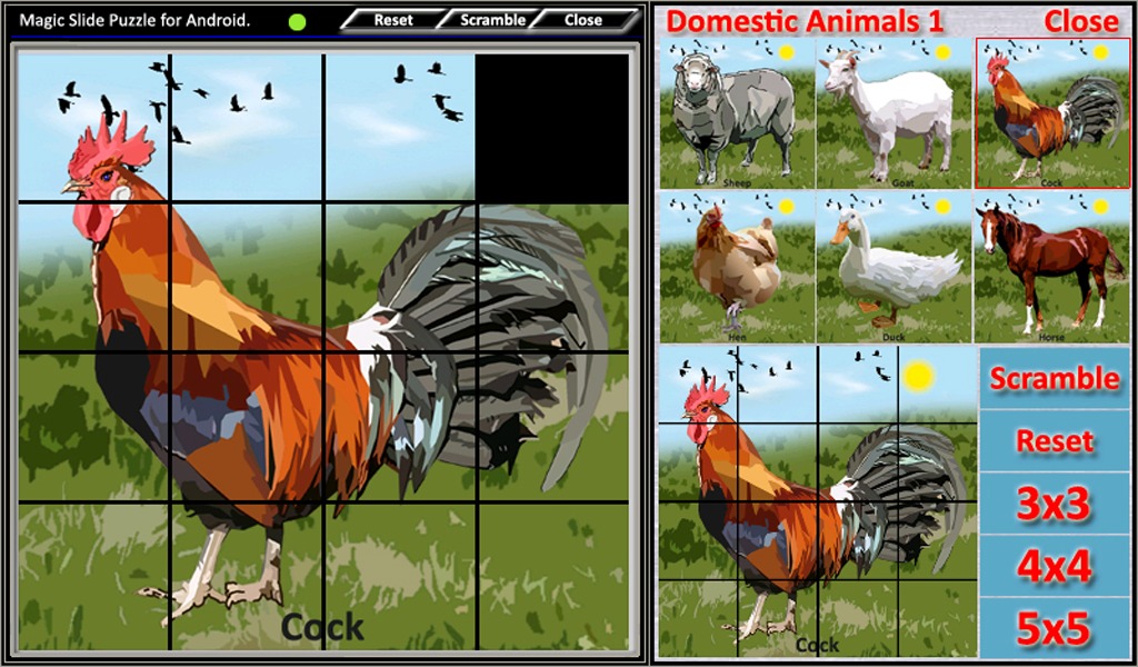 Magic Slide Puzzle D.Animals1截图4