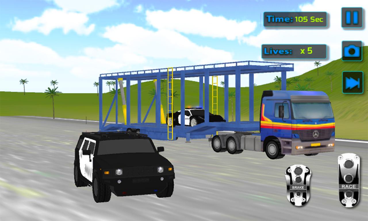 Police Car Transporter 3D截图3