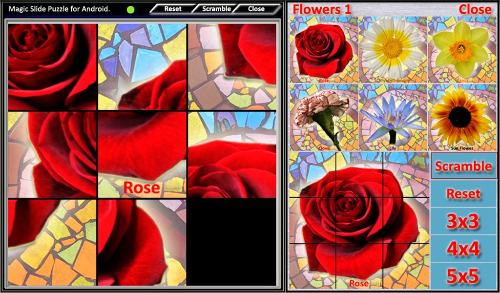 Magic Slide Puzzle Flowers1截图1