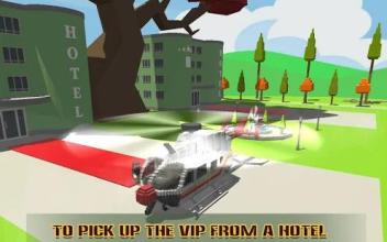 Craft Helicopter Blocky City Sky Rescue截图2