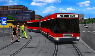 Real City Metro Bus 3D Simulation Game截图2