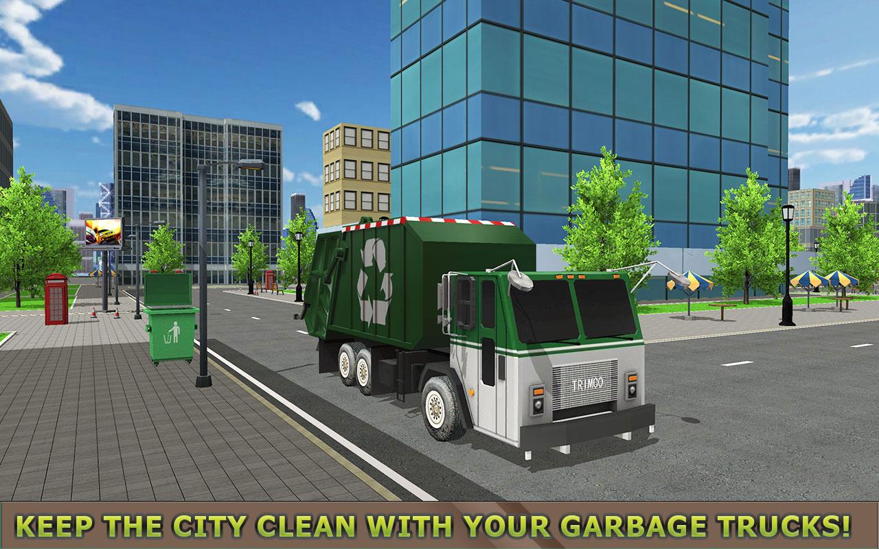 Garbage Truck Simulator PRO 2017截图1