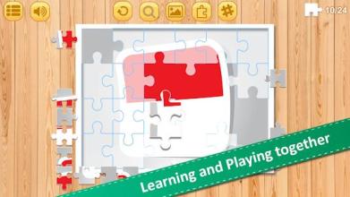 Jigsaw Puzzle National Flags FI - Educational Game截图4