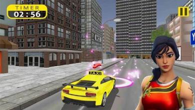 Crazy taxi rush city holiday game截图4