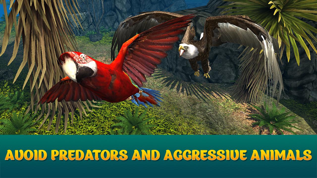 Wild Parrot Sim 3D: Jungle Bird Fly Game截图2