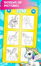 Unicorn Coloring Book Pages: Kids Coloring Games截图4