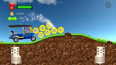 uphill tuk tuk: hill climb racing games截图2